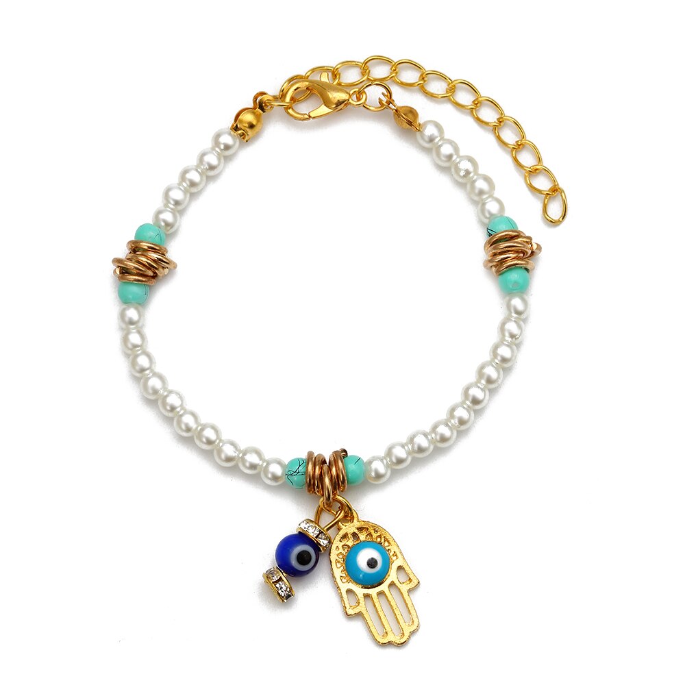 Bracelet Main de Fatma en Perles - N°83